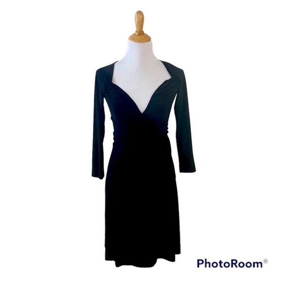 NORMA KAMALI Black Sweetheart Wrap Dress XS - Picture 2 of 9